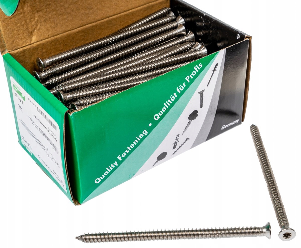 Wkręt 7,5x132 TX30 stożek stal nierdzewna A2 100sz