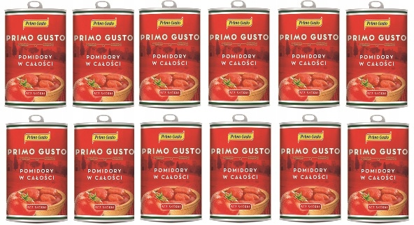 12x 400g Primo Gusto Pomidory w całości w puszce Karton
