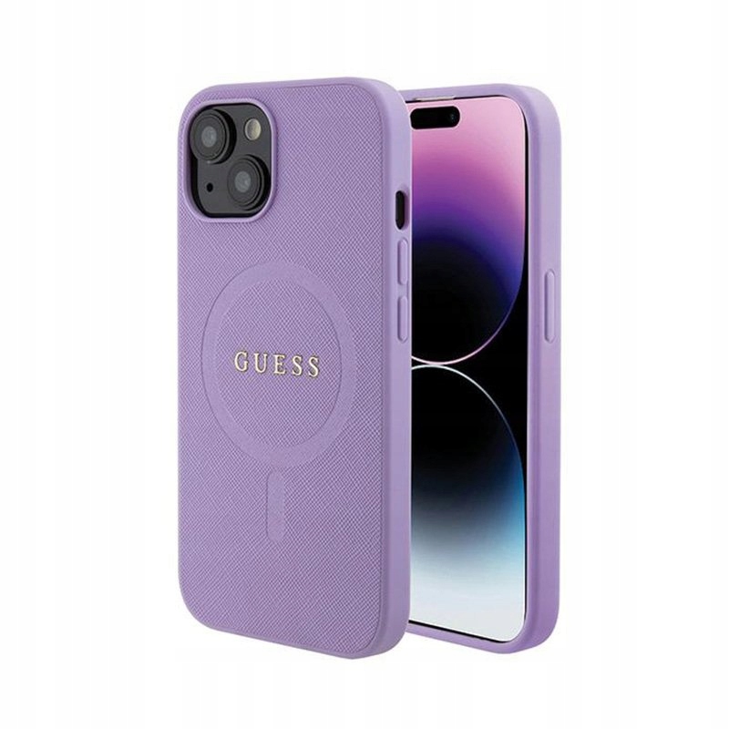 Guess – Pouzdro pro iPhone 15 (fialové)