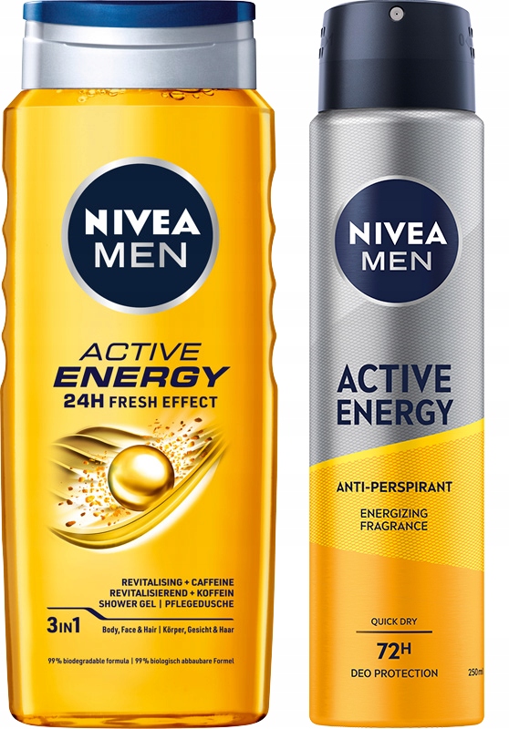 

Nivea Men Active Energy zestaw żel +antyperspirant