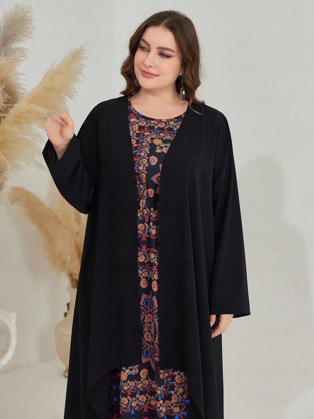 Šaty V Arabském Stylu Maxi Dvoudílné Elegantní Shein XL 42