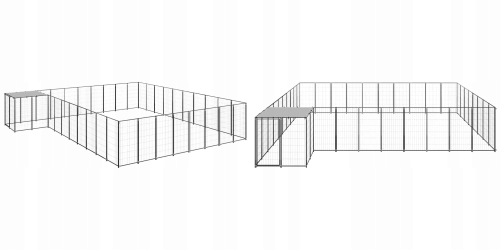Levně Černá, Kotec pro psa, 25, ocelová, 41 m²