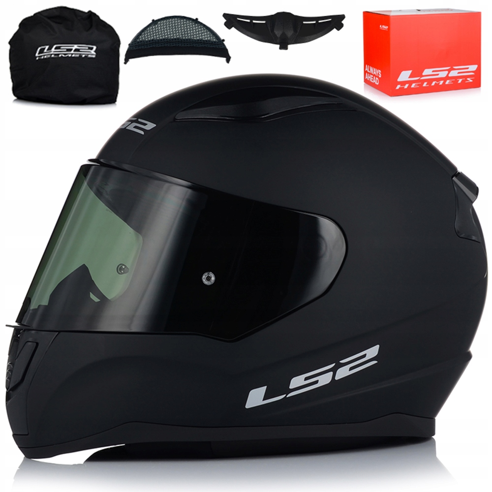 KASK MOTOCYKLOWY LS2 FF353 RAPID II CZARNY MATT 22.06 + PRZYCIEMNIANA SZYBA