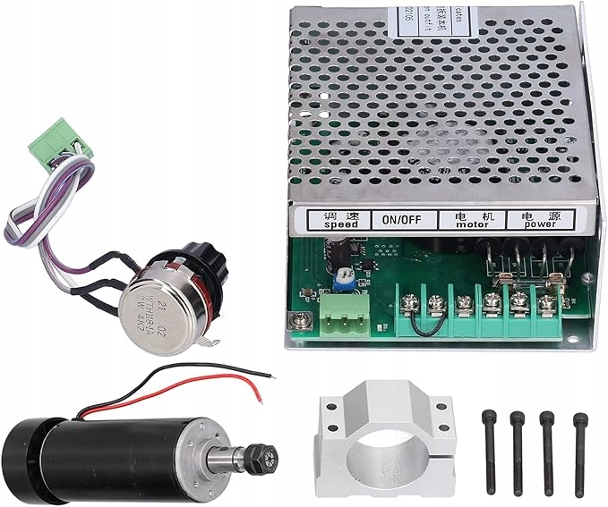 Zestaw silnika wrzeciona CNC 500W 12-100V DC