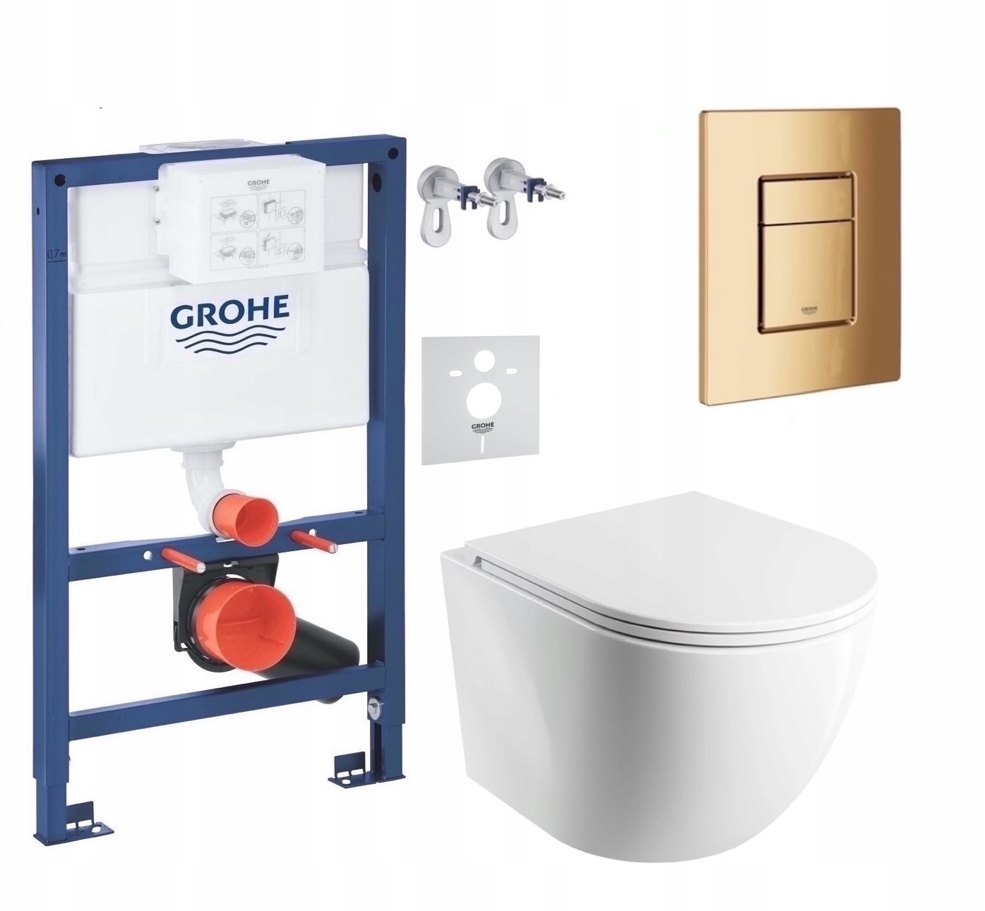 7v1 Podomietková Súprava Wc Stelaz Grohe 820 mm Wc Miska Tornado Tlačidlo