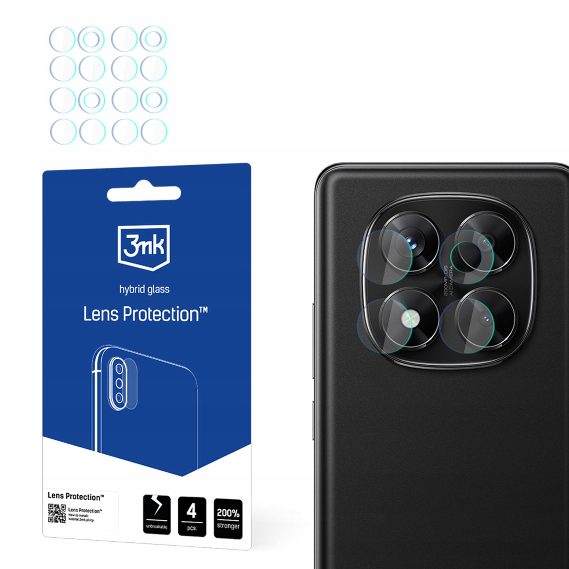 3MK Lens Protection Do Xiaomi Redmi Note 14 Pro 4G Szkło Ochranne