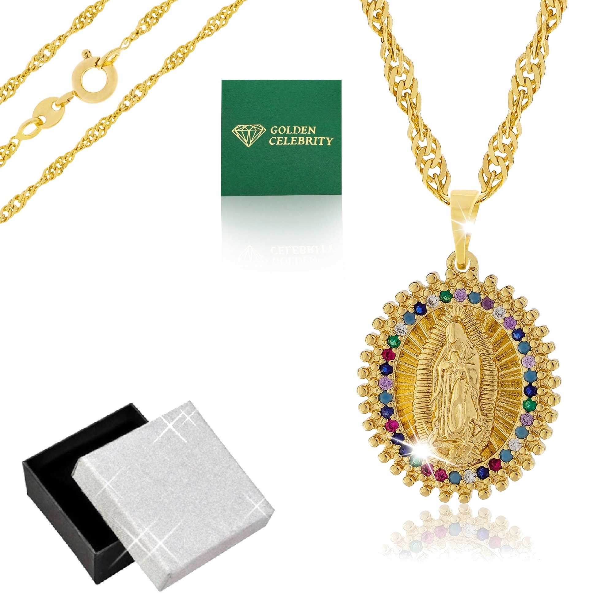 Zlatý Řetízek Medailon Z Chirurgické Oceli 18K