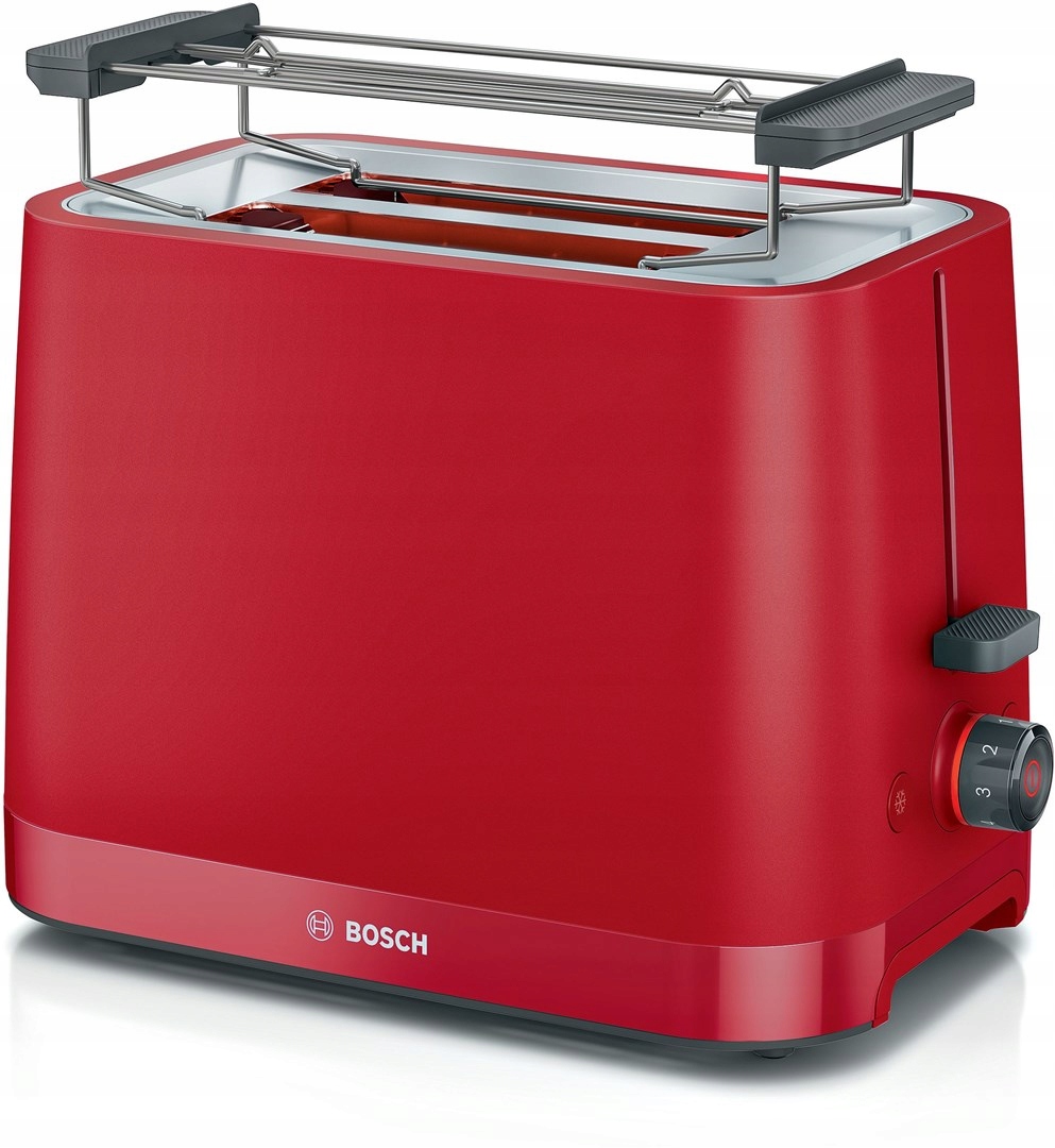 Toster Bosch TAT3M124 w kolorze czerwonym, 2 kromki, 950W