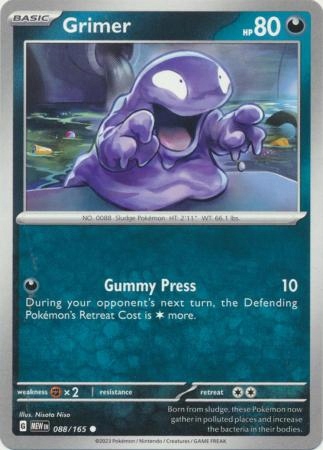 Pokemon 151 Grimer 088/165 Common