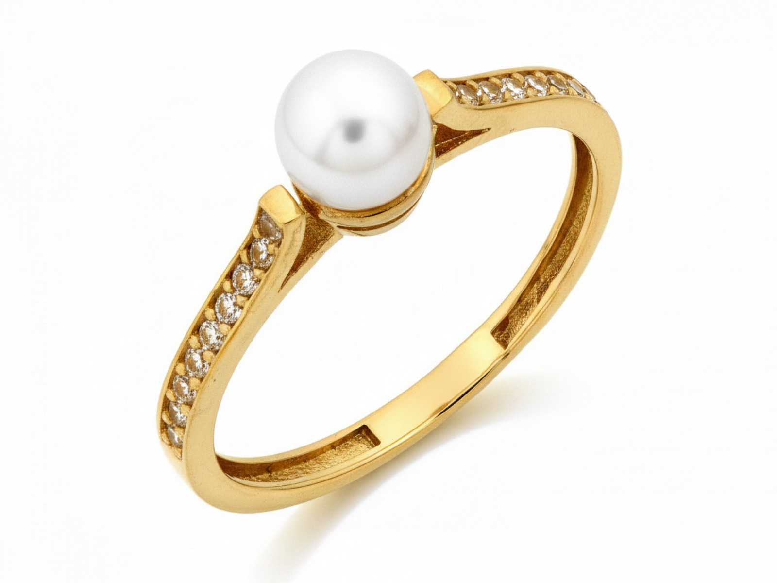 Dámský Prstýnek ze zlata 585, impozantní a lesklý