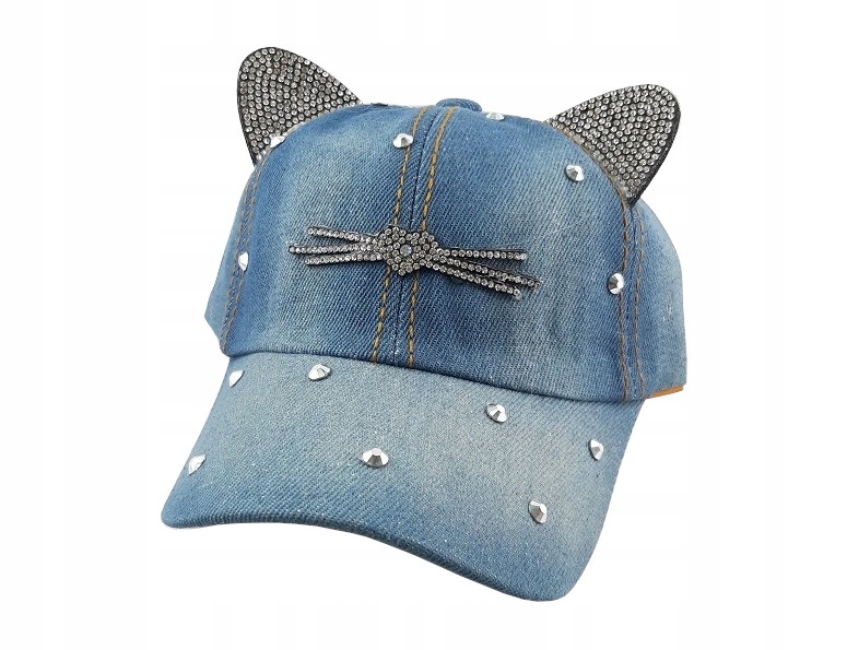 

Czapka Z Daszkiem Jeans Uszy Kota Dla Dzieci Kolor