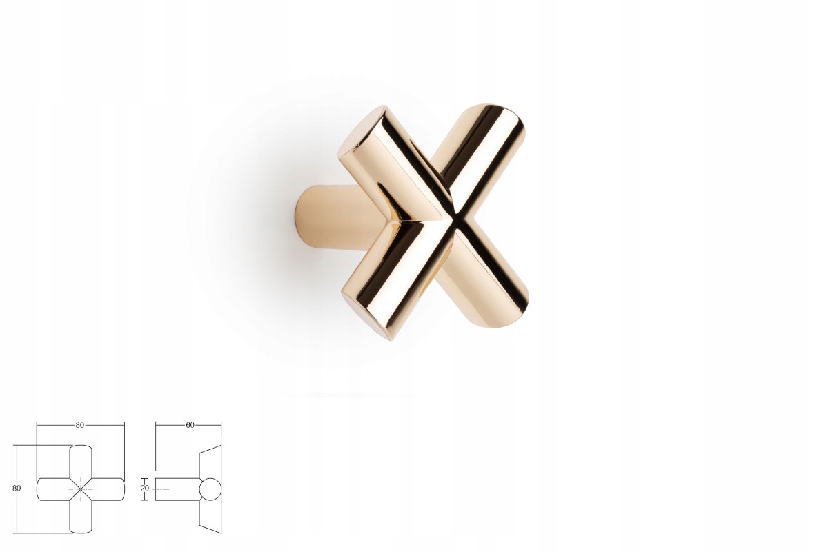 Nástěnný nábytkový věšák Viefe Equis 7027 mosaz lesk 7027080Z07