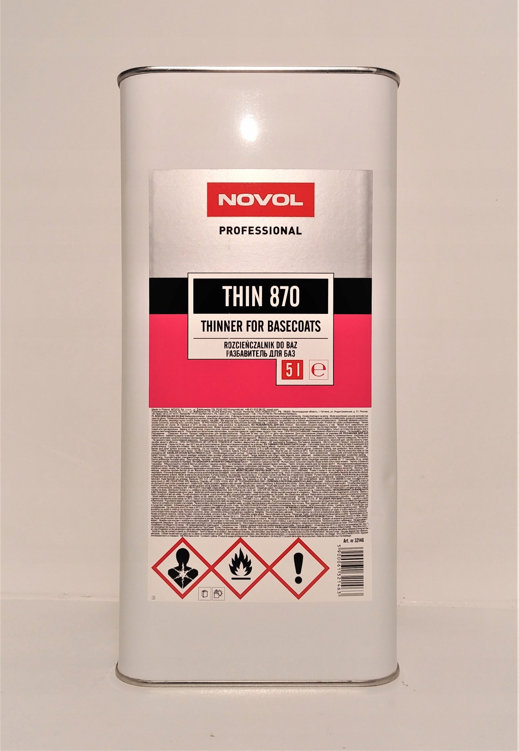 NOVOL-THIN870 РОЗРІДЖУВАЧ ДЛЯ БАЗ 5Л