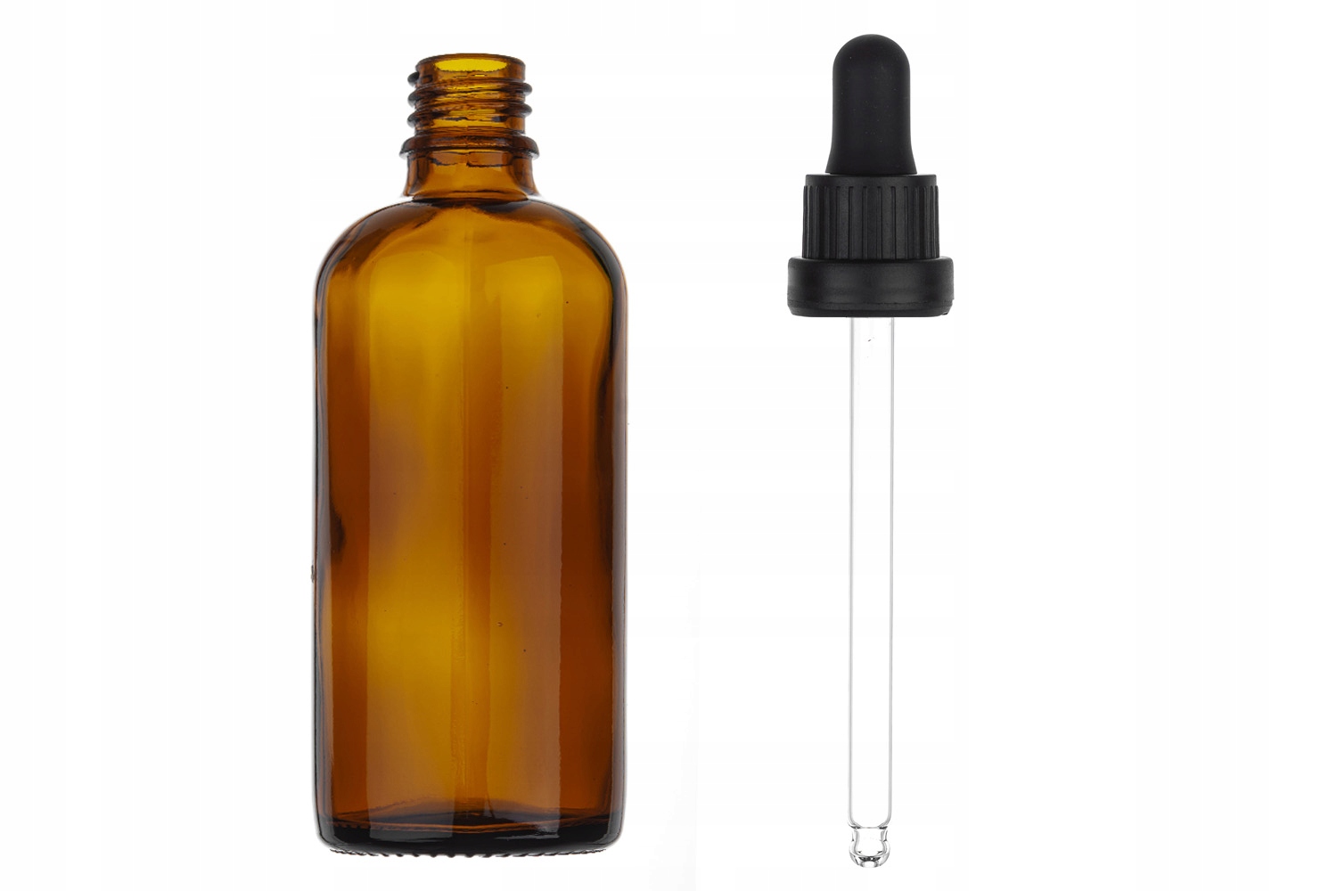 

Butelka szklana brązowa 100 ml z pipetą