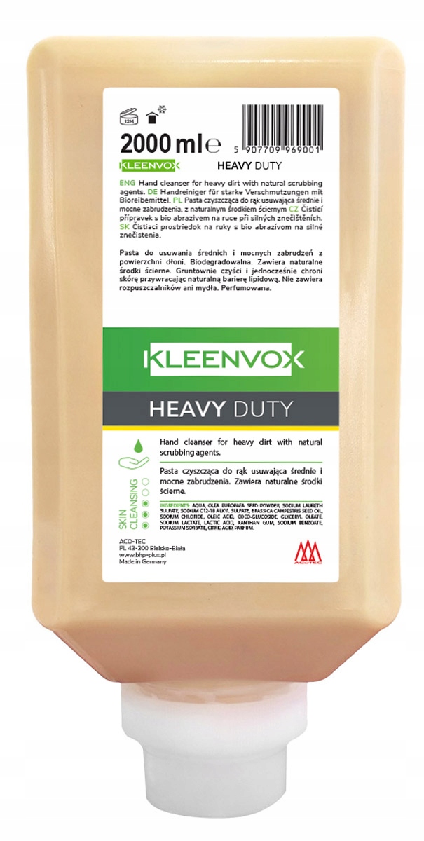 Pasta do usuwania silnych zabrudzeń Kleenvox Heavy Duty 2000 ml wkład