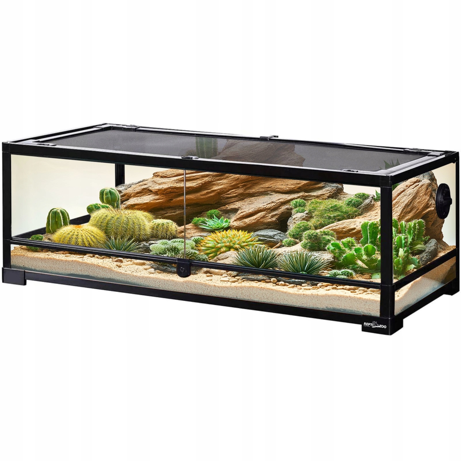 Levně Terárium Pro Plazy Obojživelníky 90X45X32 CM Chovný Výběh Rozkládací Osb