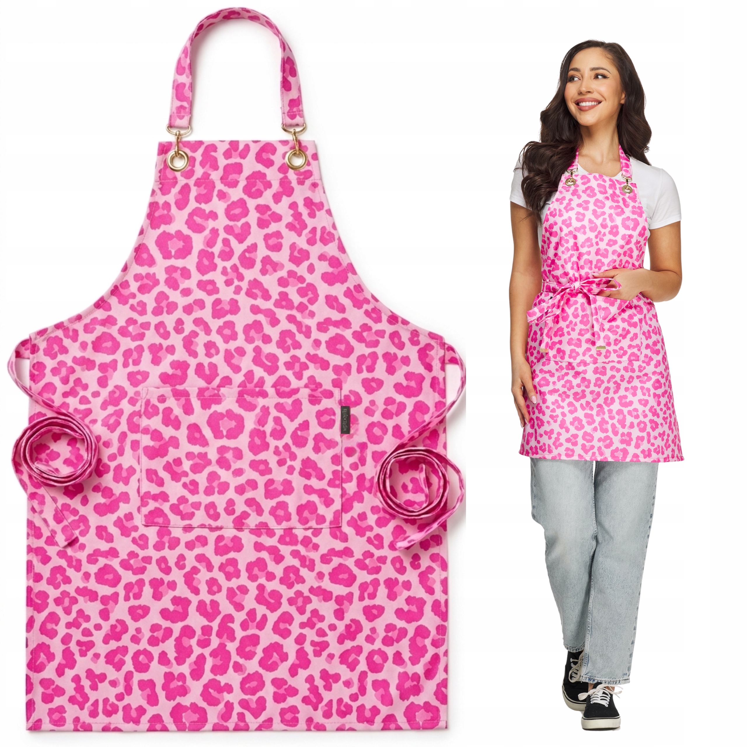 Ochranná kosmetická zástěra voděodolná Růžová Panterka Dárek