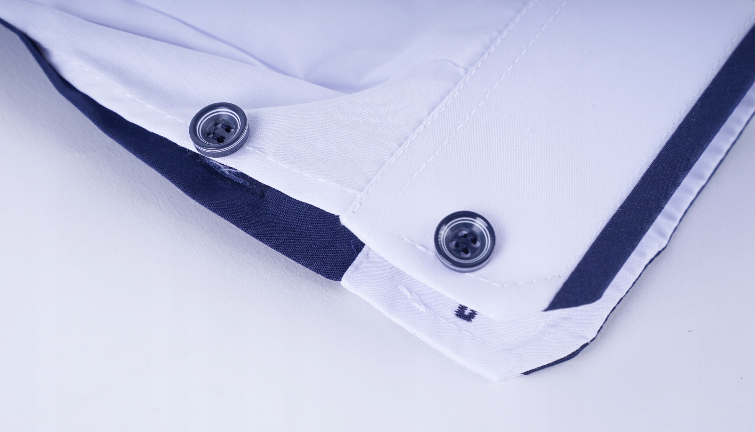 Chłopięca koszula elegancka na komunie krótki rękaw biała granat BIKS 134 Marka Inna marka