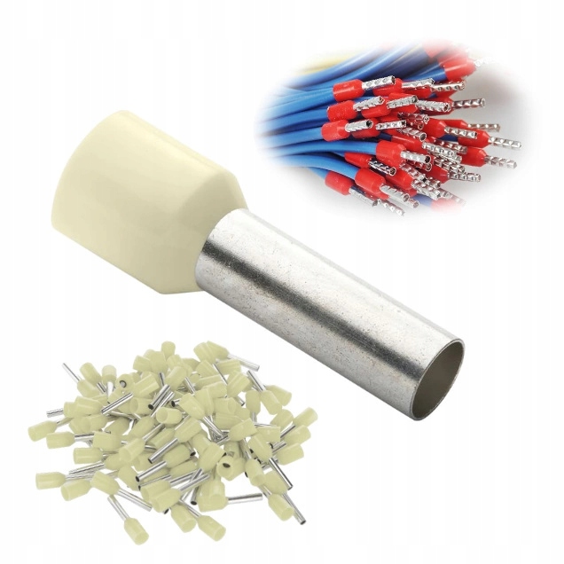 

Tulejki Izolowane do Przewodów 10 mm2 100 Sztuk