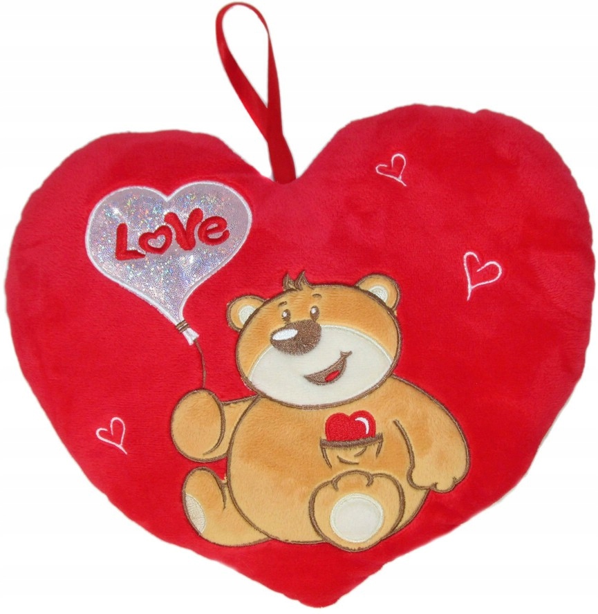 Poduszka Miś Love Serce - 48cm WALENTYNKI
