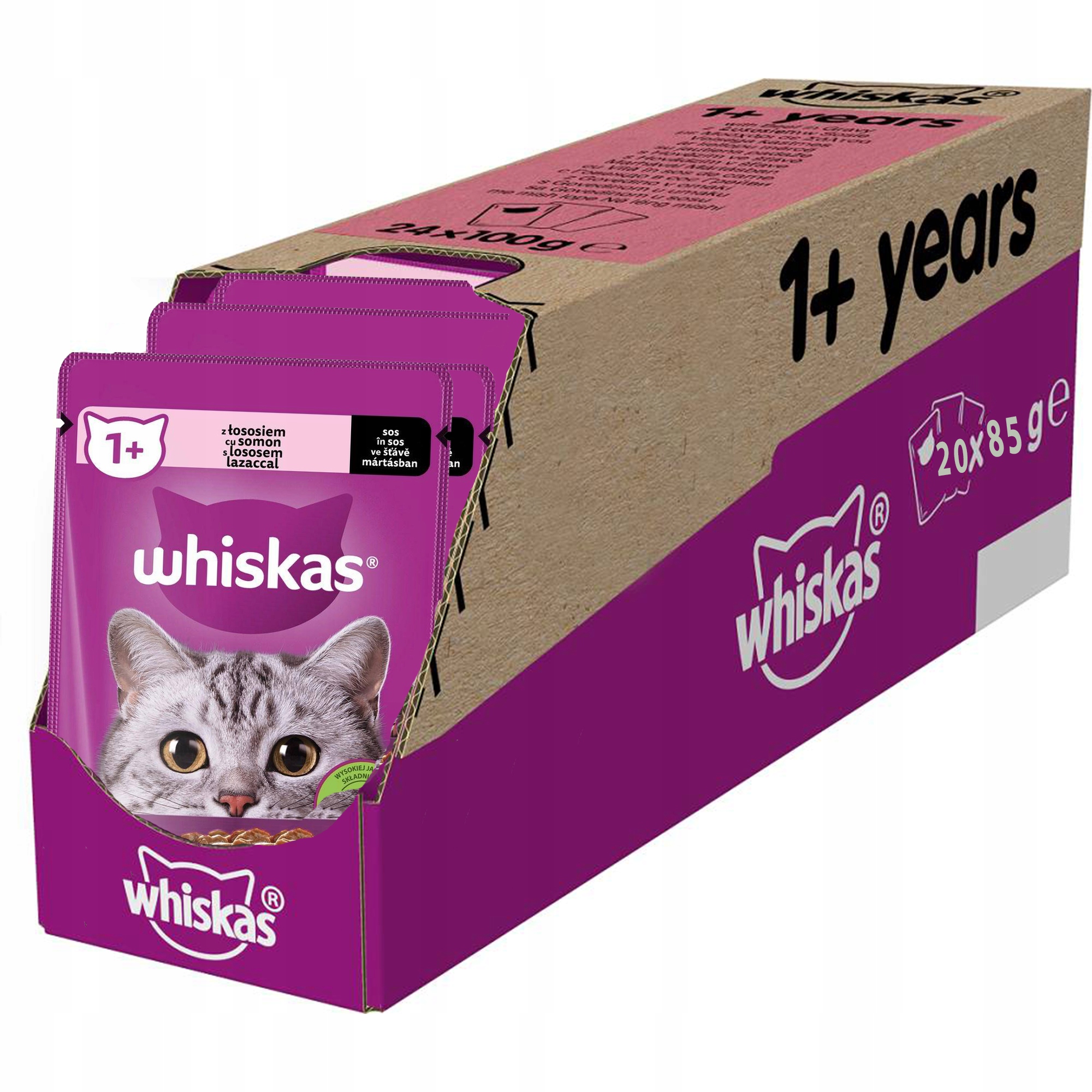 Levně Whiskas Krmivo pro kočky Losos 85 g x 20 kusů