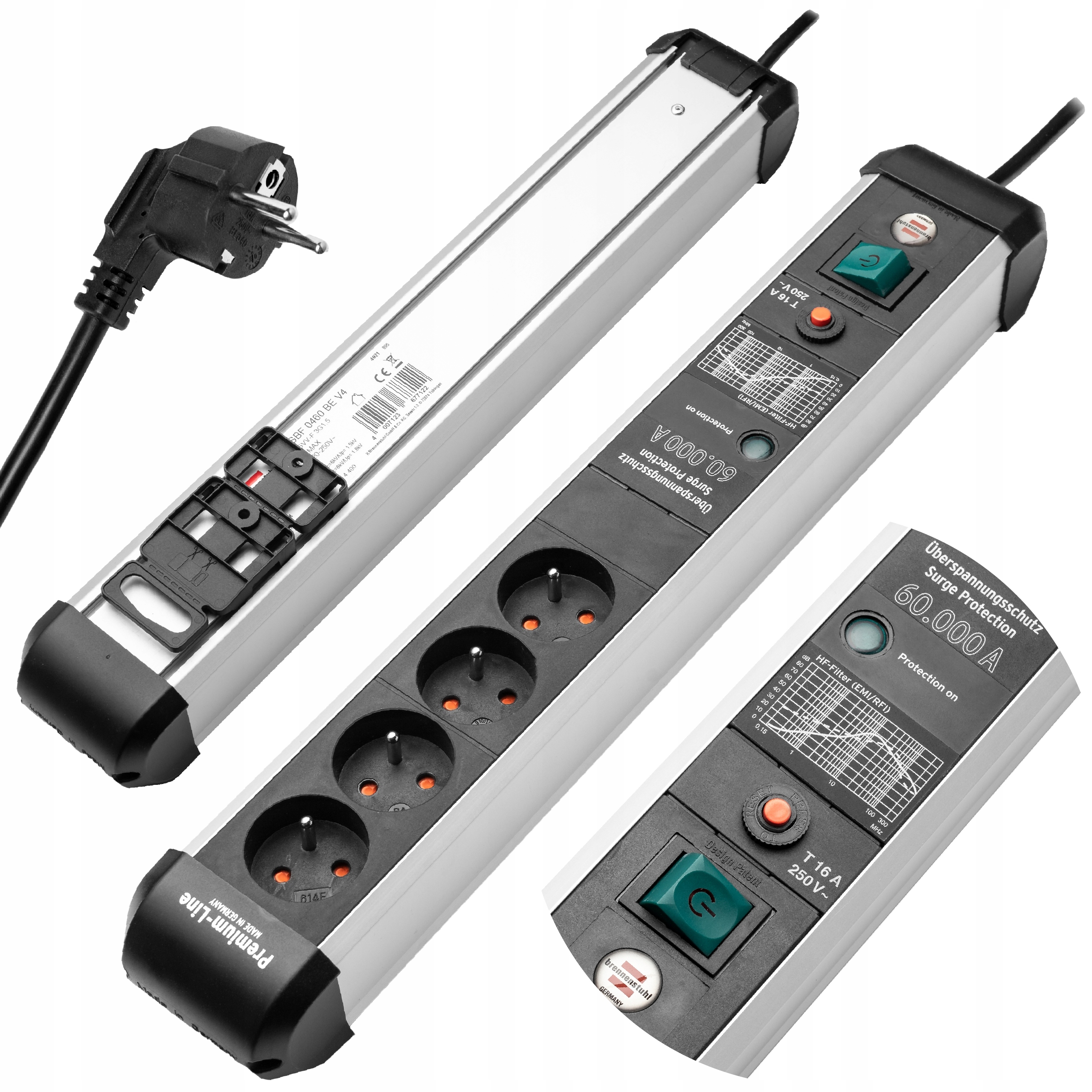 

Listwa zasilająca przeciwprzepięciowa 4g 60000A