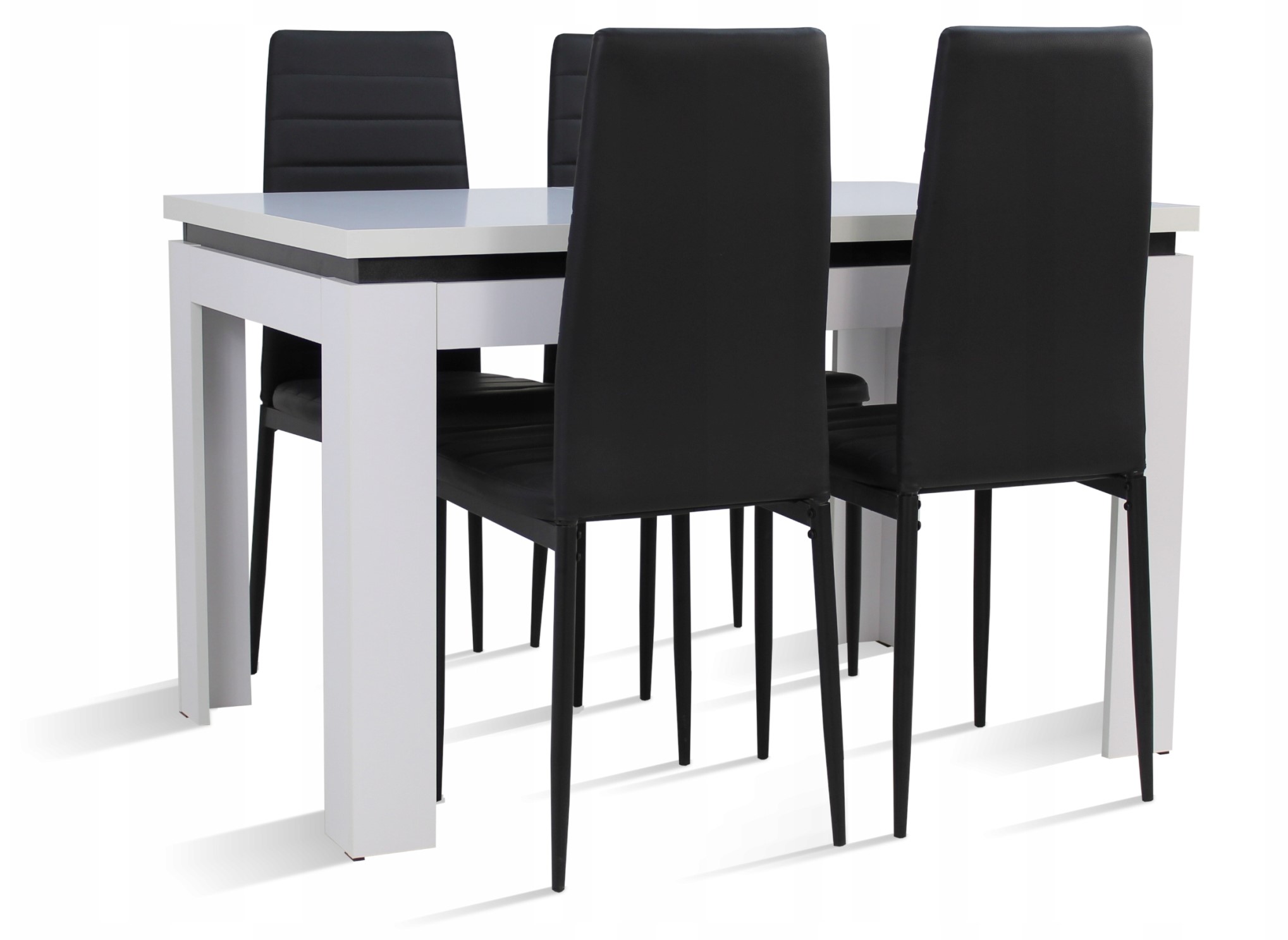 Zestaw 4x krzesła eko + stół rozkładany 80x120/160