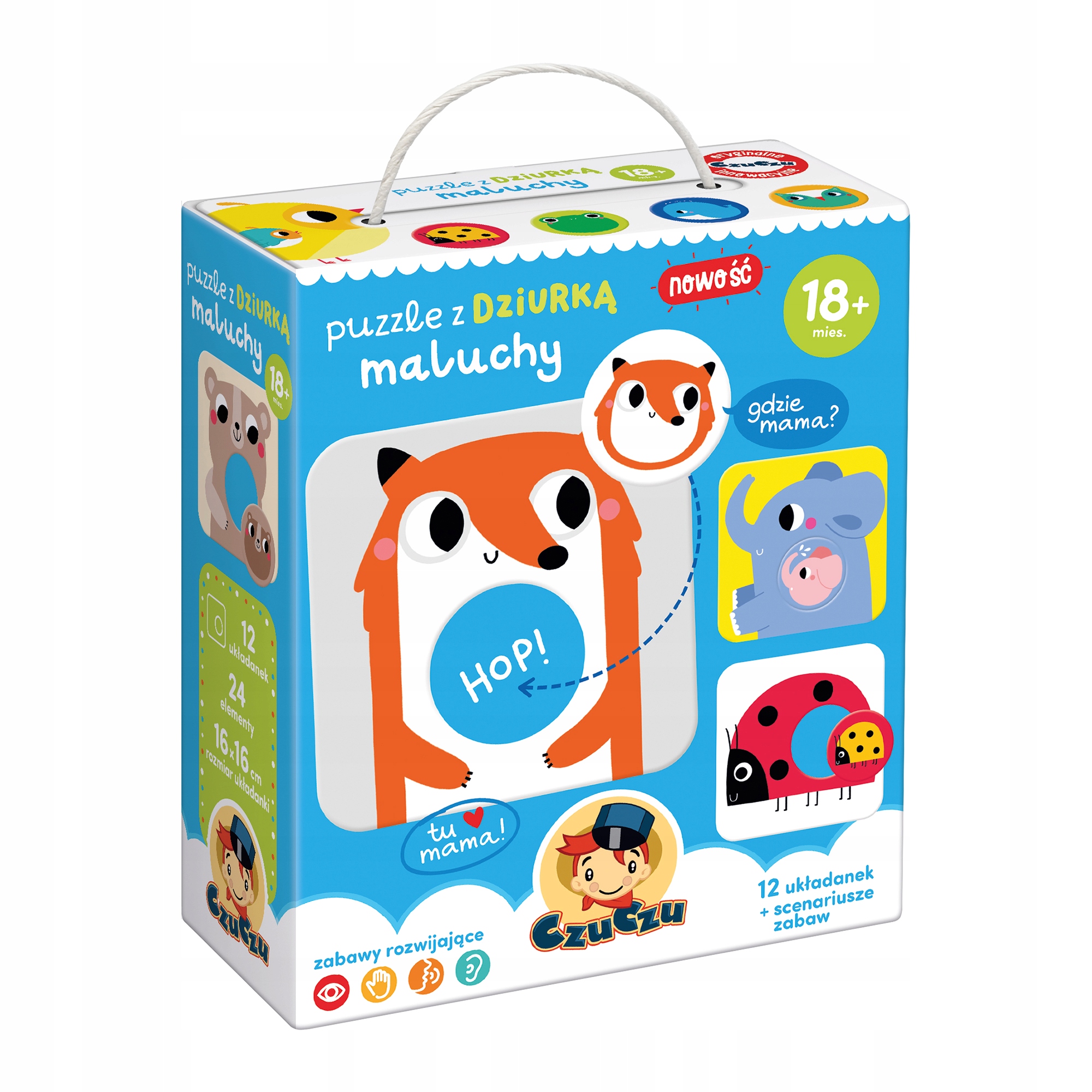 

CzuCzu Maluchy puzzle z dziurką 18 m+