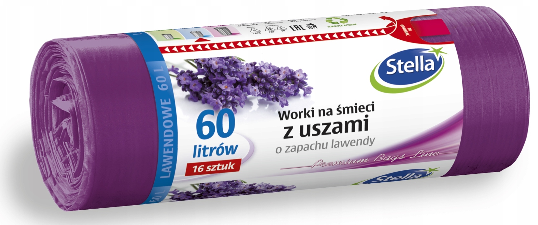 

Stella Worki Śmieci 16szt. 60L Lawendowe Zapach