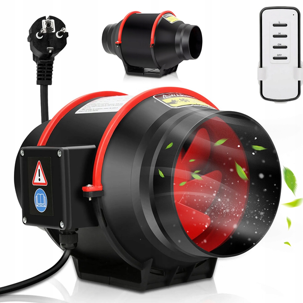Dvourychlostní Odtahový Kanálový Ventilátor 147 MM 300PA Pro Stan Growbox