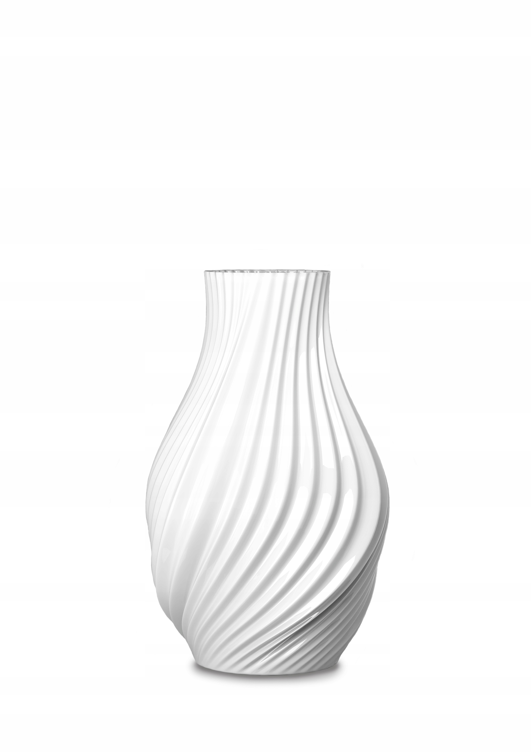 Lyngby porcelánová váza Twist na květiny 18 cm bílá