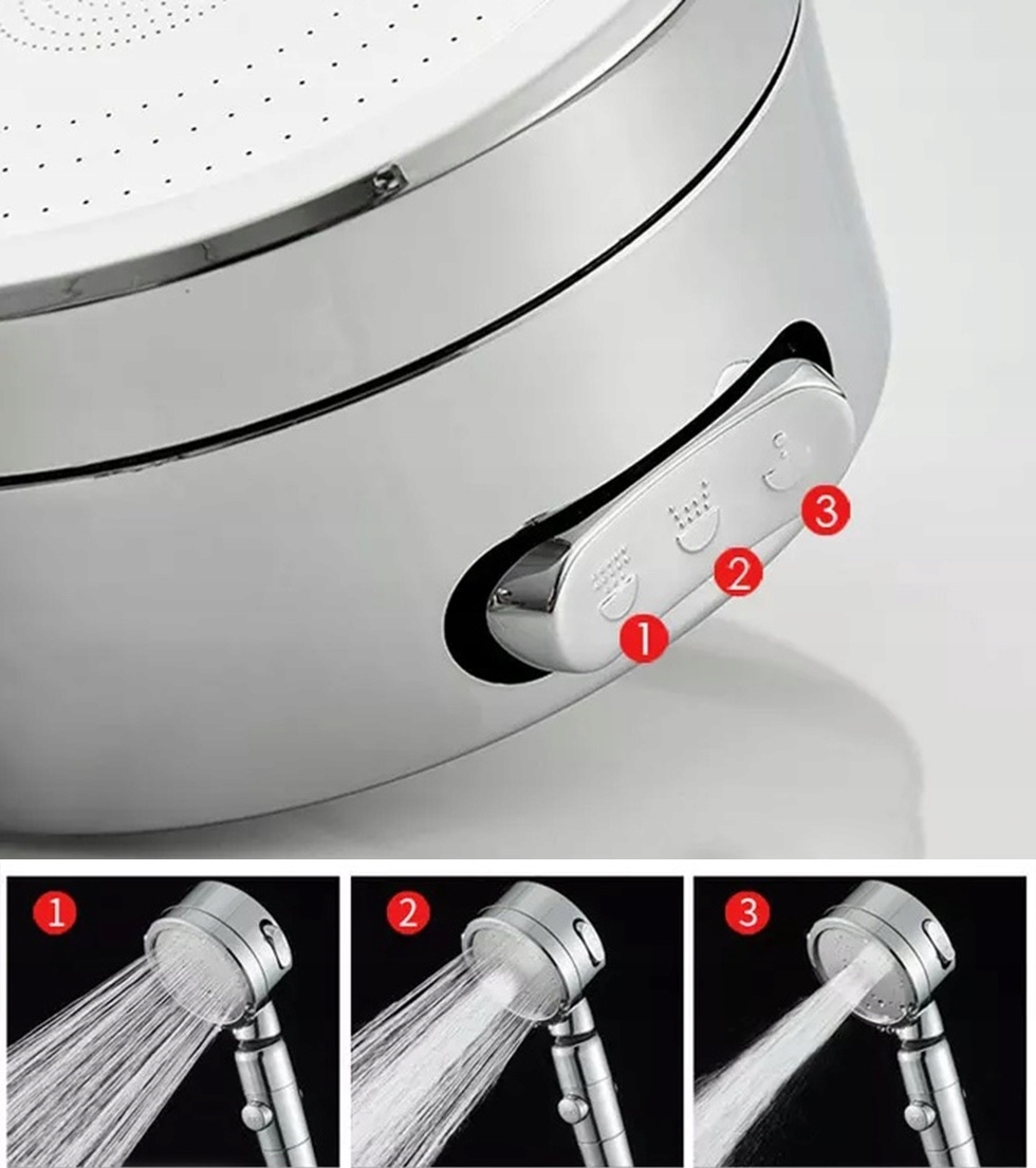 SŁUCHAWKA PRYSZNICOWA PERLATOR TURBINA OSZCZĘDNA Kolor chrom