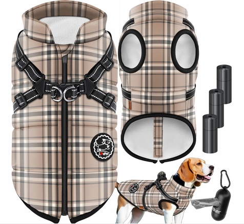 Levně Bunda Obleček Pro Psa Lovpet Béžová Mřížka L Hmotnost Psa 7-9 Kg