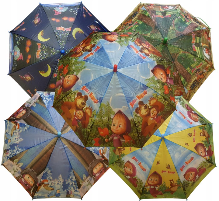 

Parasol Parasolka Dzieci Lalka Masza i Niedźwiedź