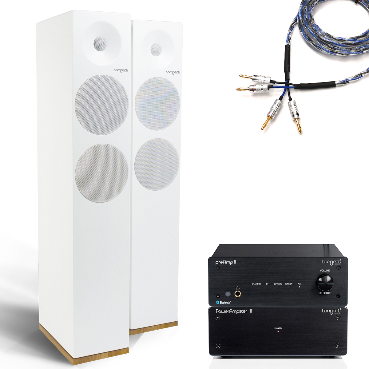 Tangent Spectrum X6 + PowerAmpster II + PreAmp II Zestaw Stereo + PRZEWODY