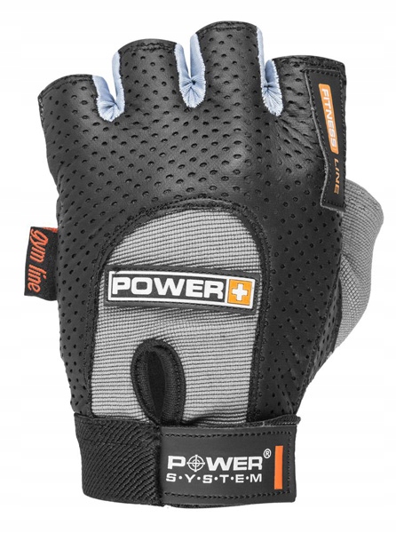 POWER-SYSTEM kulturystyczne rękawiczki na siłownie Power Plus szare L Rozmiar L