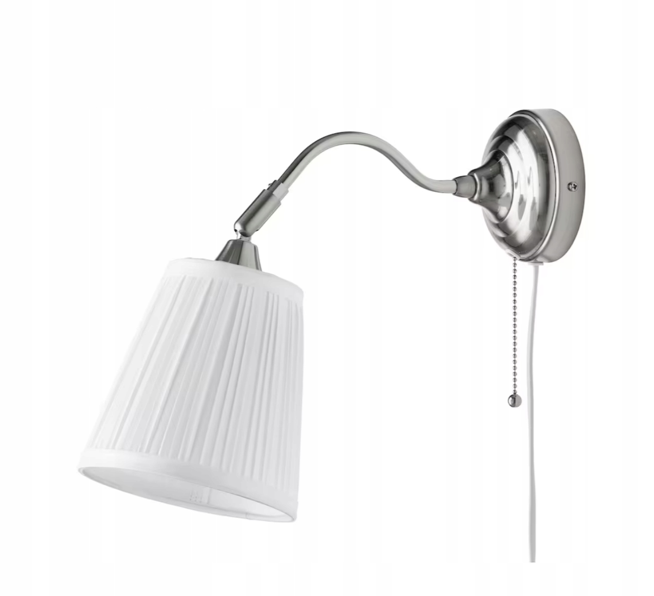 Ikea arstid Lampa ścienna, niklowano, biały