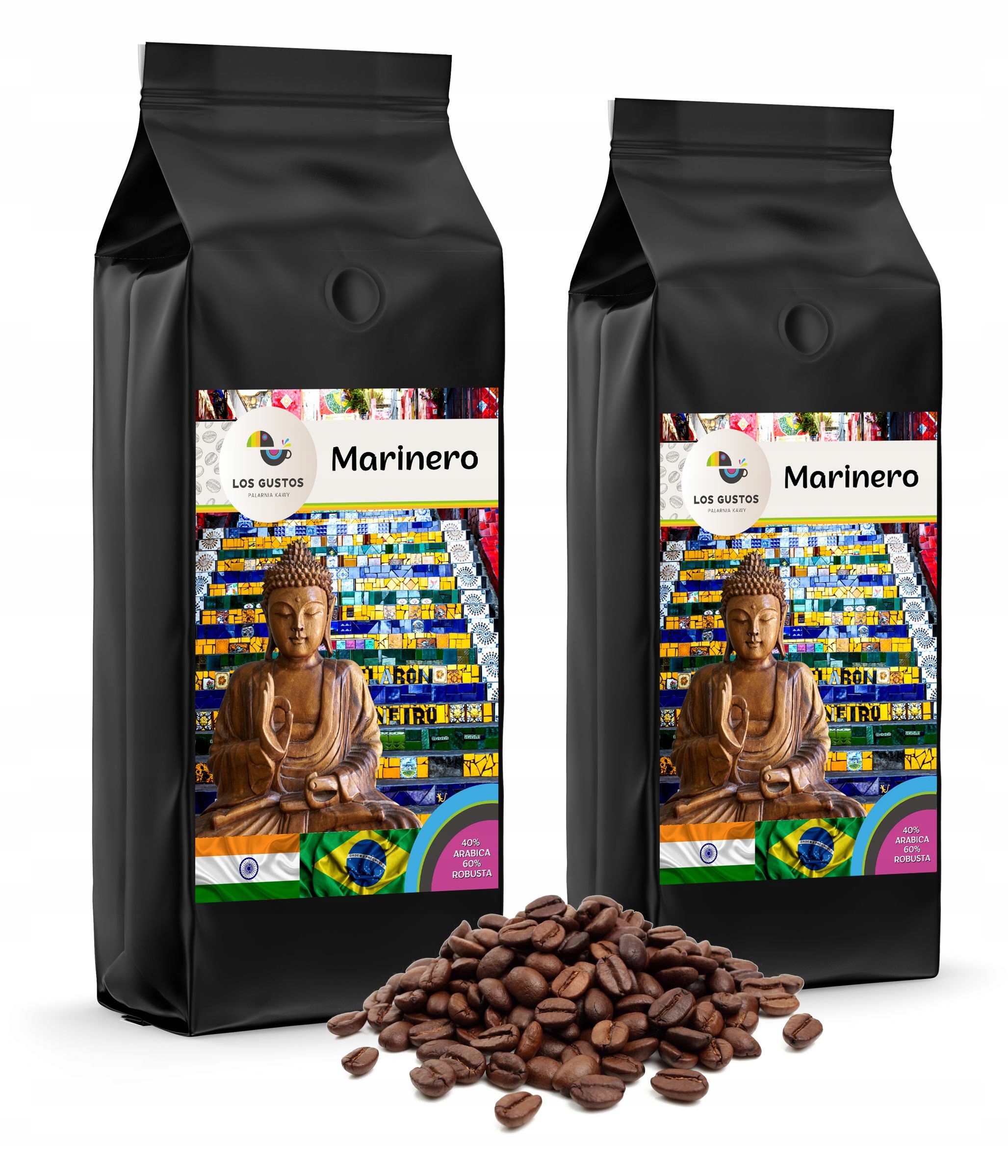 Levně Káva Marinero Pražírna kávy Los Gustos 2x1 kg Silná