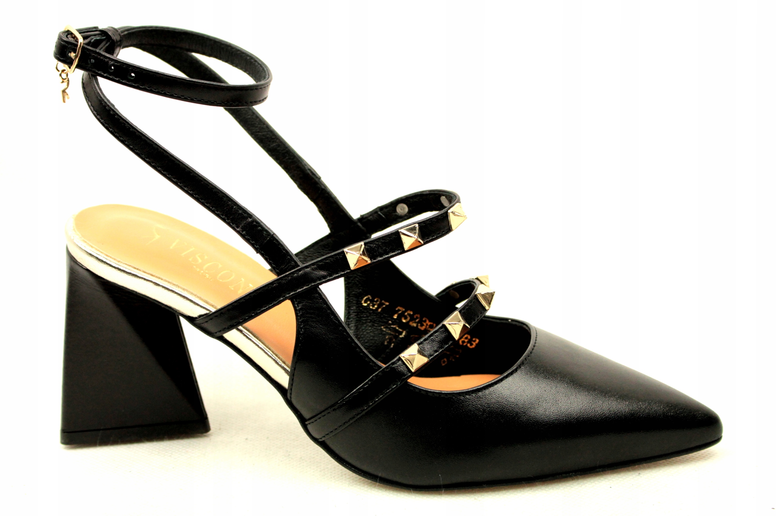 Boty Visconi 7523303/589 R38 Černé Cvočky