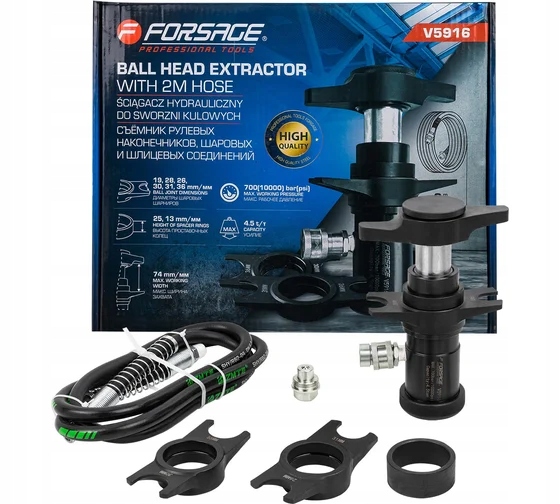 Hydraulický sťahovák na čapy kĺbov koncoviek tyčí 4,5t s hadicou 2 m