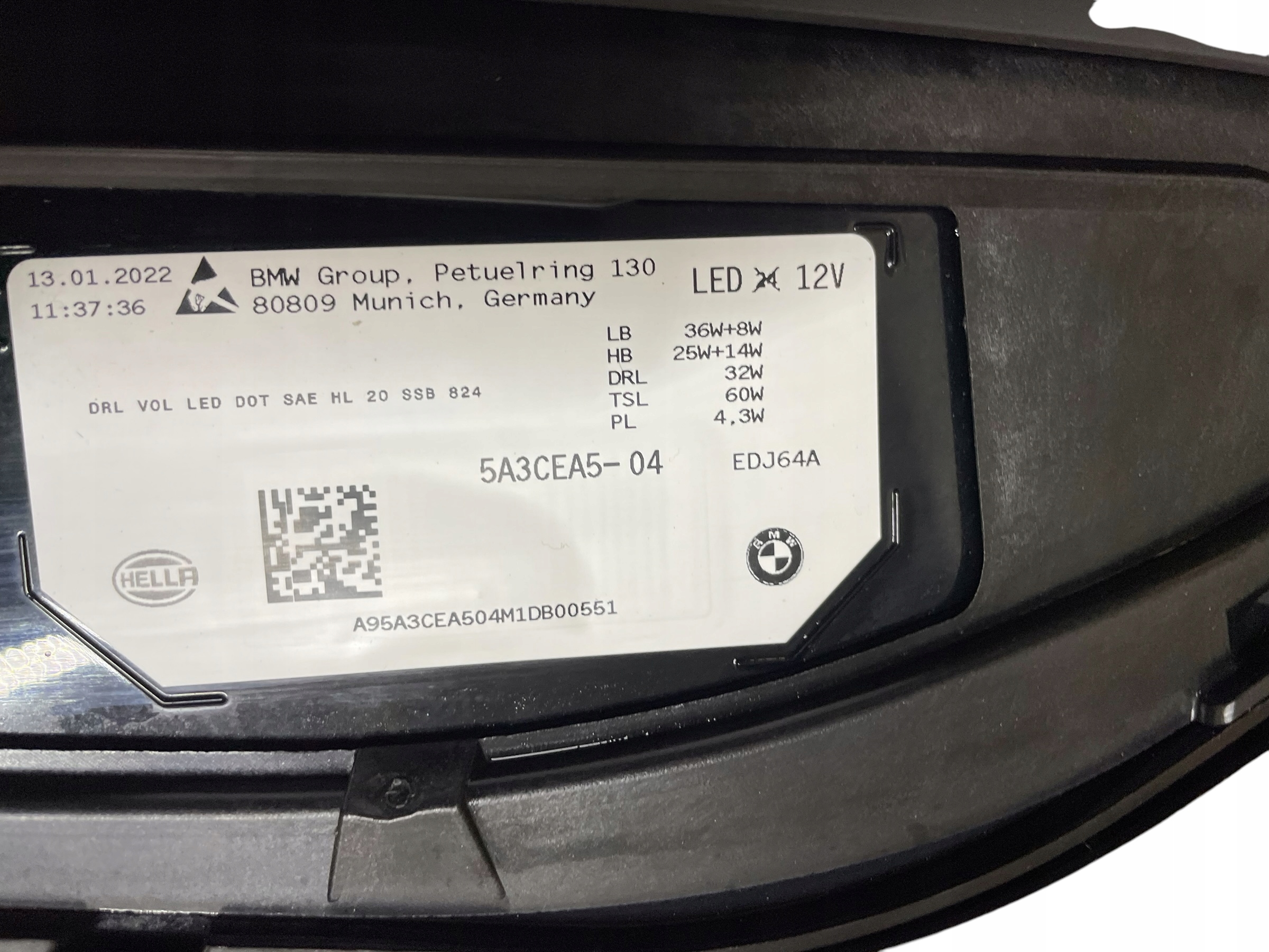 light front left LASER MODULY complete BMW iX I20 USA IDEAL