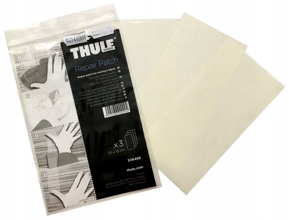 Комплект для ремонту тканини тент THULE 3 шт.