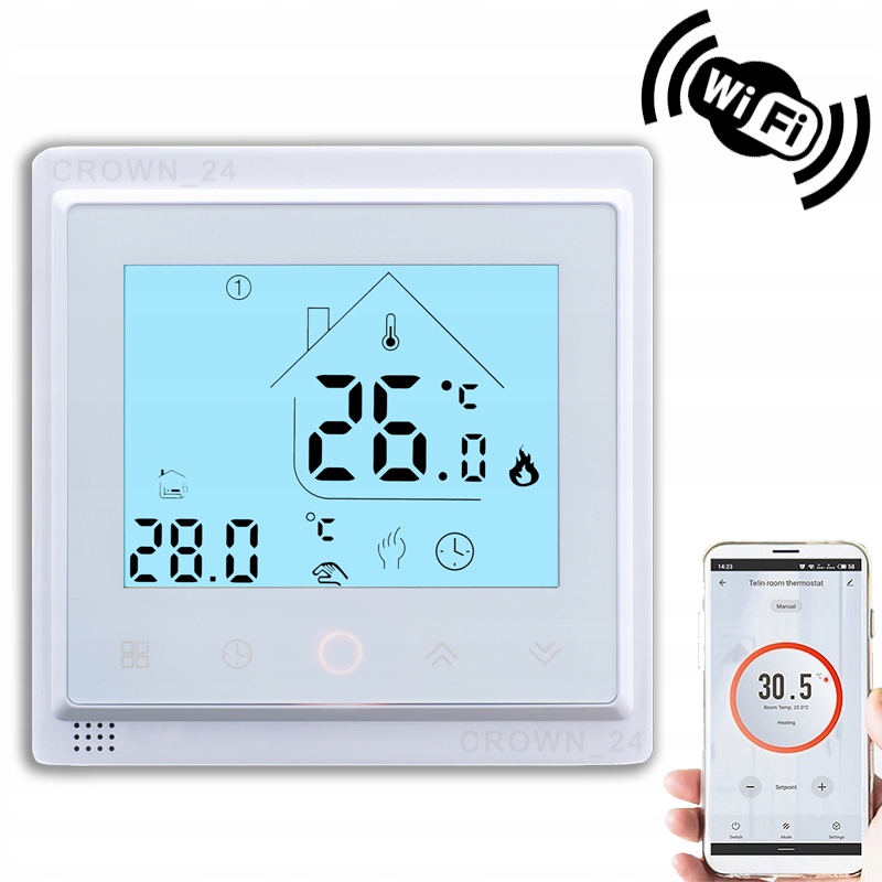 Pokojový Regulátor Teploty E63w Wifi Termostat