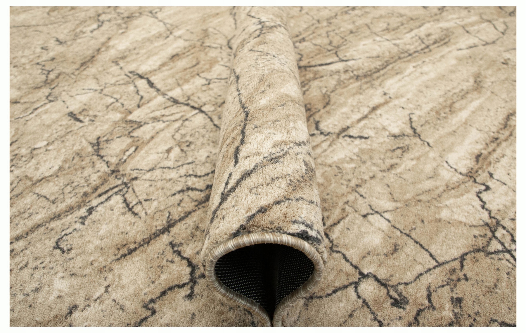 Dywan Antypoślizgowy Do Salonu Beżowy Szary Jak Marmur Na Wymiar 200x400 cm