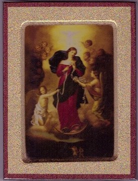 Ikona . Boží Matka Řešící Uzly .