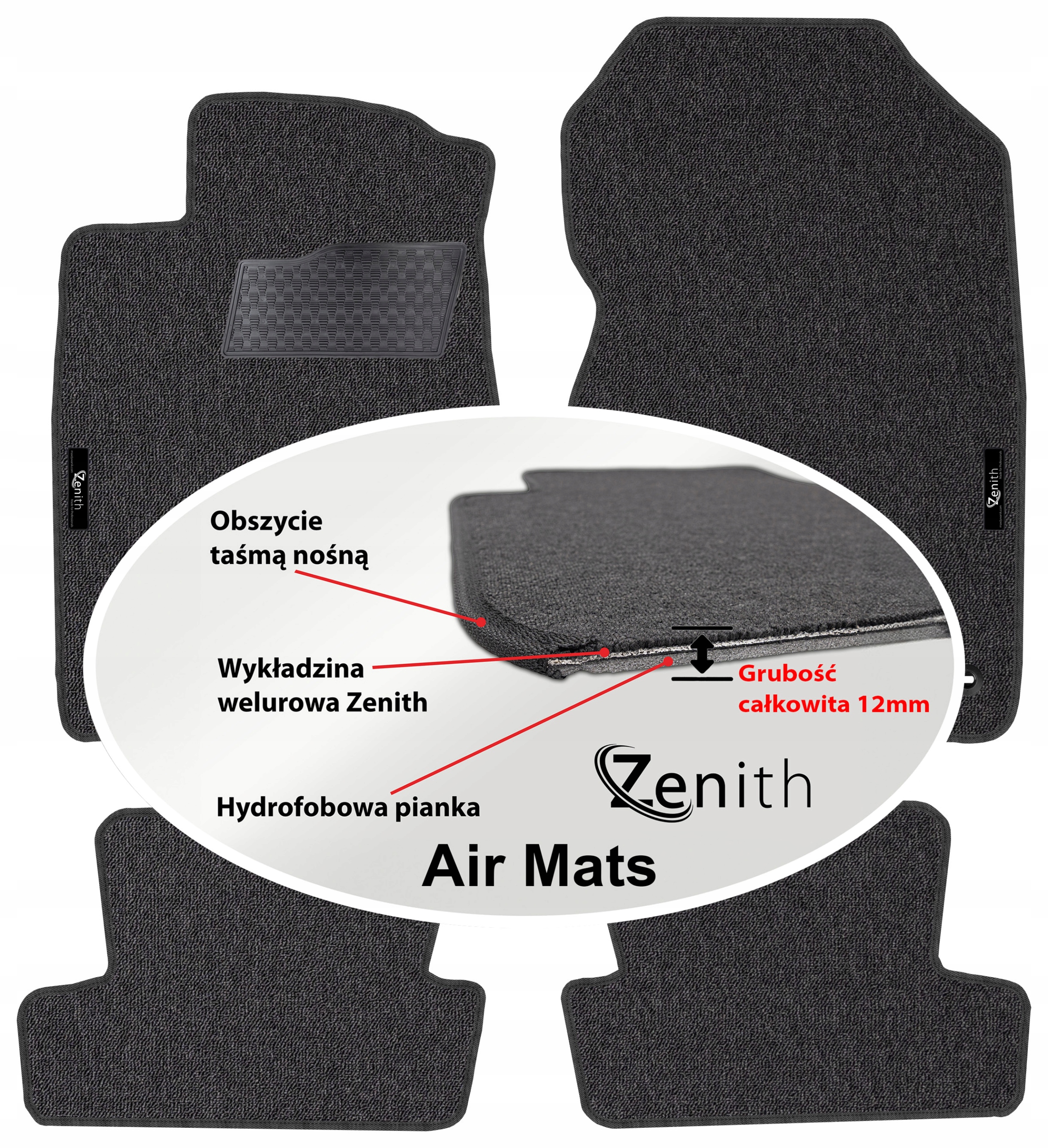Honda Cr-z Coupe 2010-2016 Velurové koberce do auta Zenith Air Mats