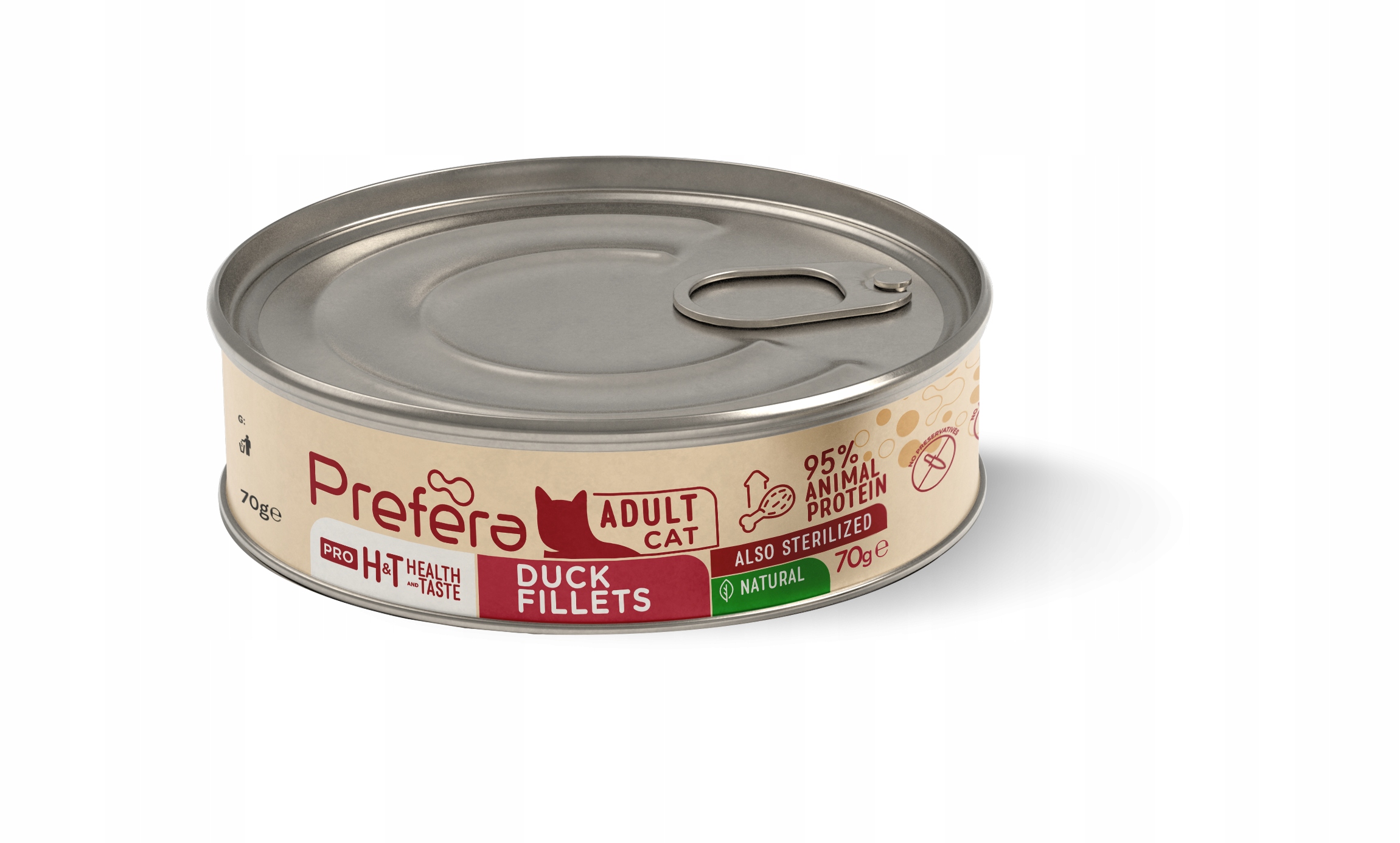 Prefera Pro bezobilné krmivo pro kočky, kachní filé s kuřecím masem 70g