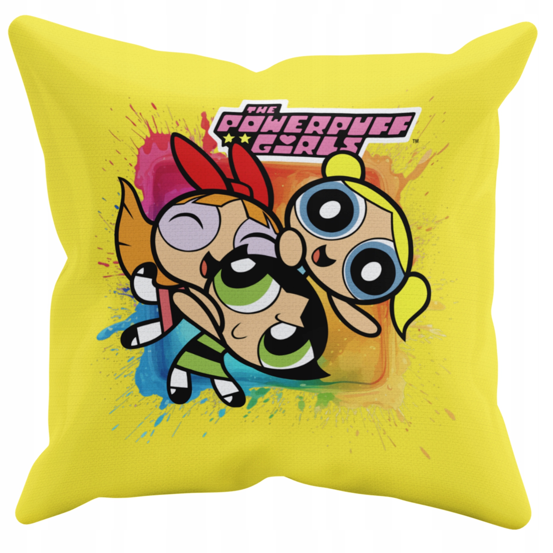 POSZEWKA NA PODUSZKĘ JAŚKA DO PRZEDSZKOLA ATOMÓWKI + IMIĘ GRATIS Kolor dominujący odcienie żółtego i złota