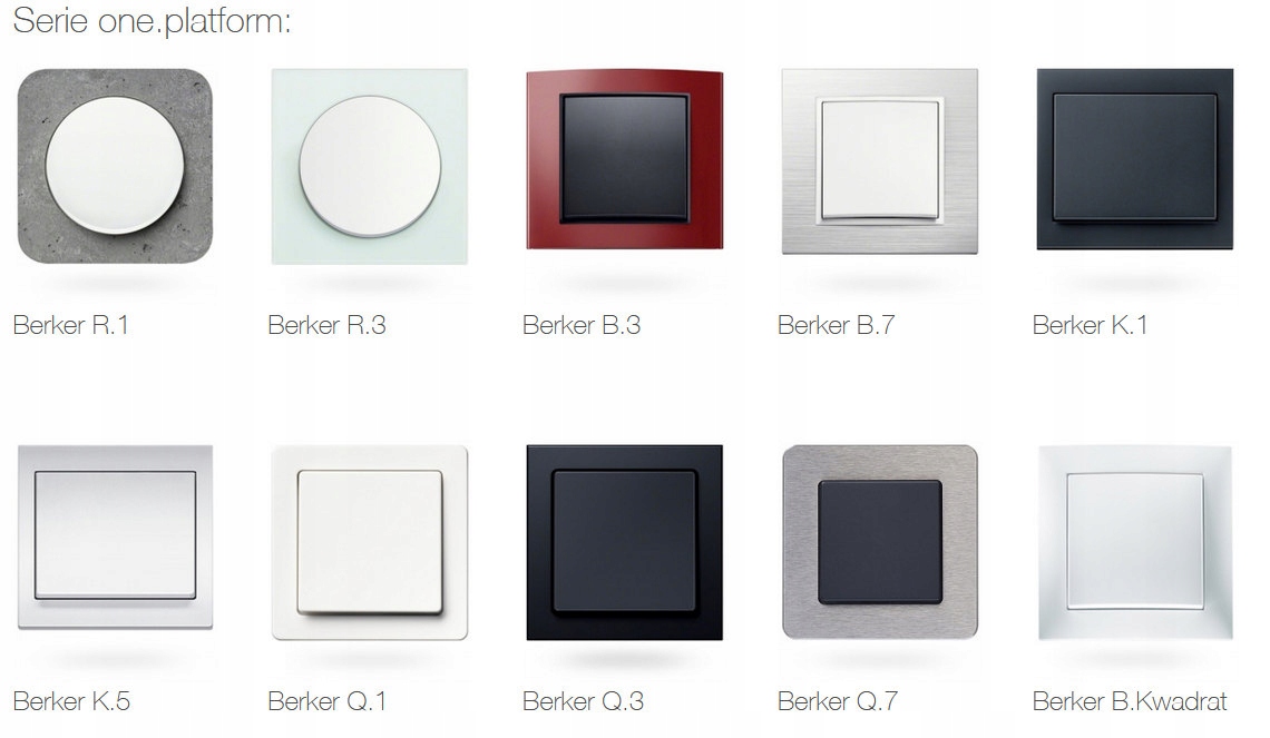BERKER one.platform PRZYCISK ZW 2OBW 2KL MECHANIZM Typ Klasyczny