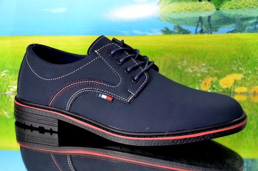 BUTY WIZYTOWE NA KAŻDĄ OKAZJĘ DO GARNITURU SPORTOWE WESELNE CASUAL ORGINAŁ Rozmiar 46